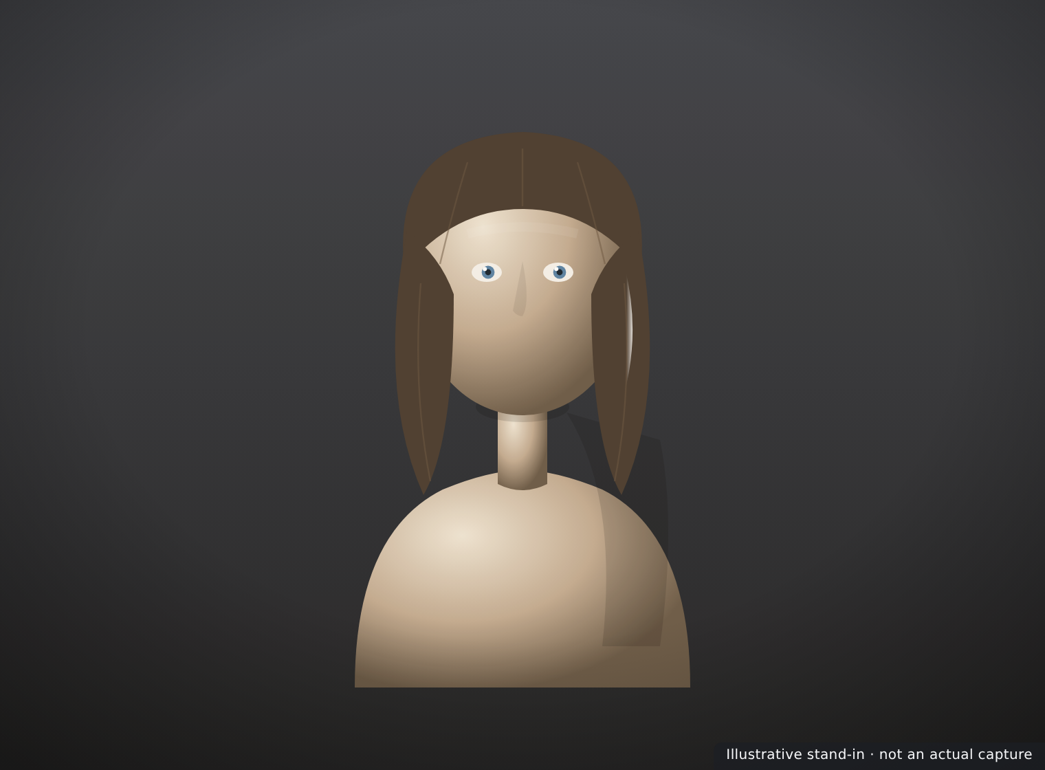 A finished Iray hero render of the capstone character in Daz - posed, lit, denoised, and framed as a portfolio portrait